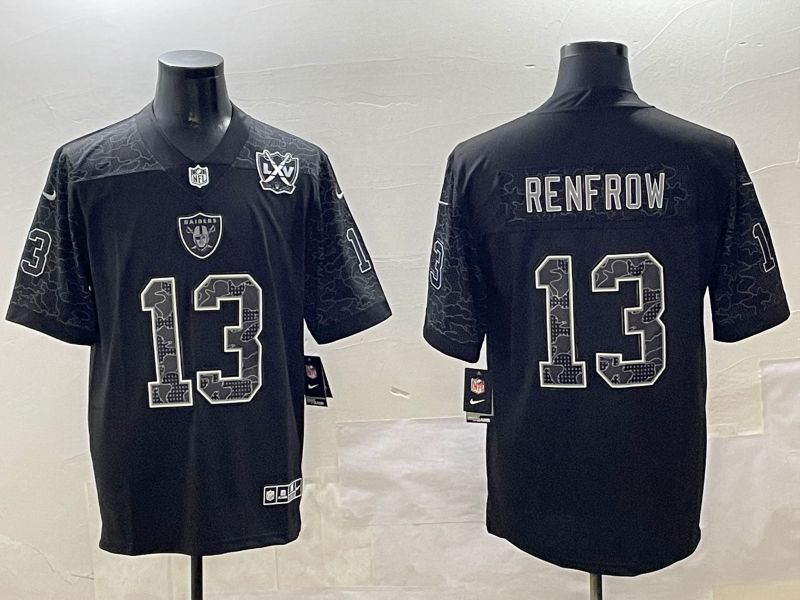 Men Oakland Raiders #13 Renfrow 2025 Nike Black RFLCTV Limited NFL Jersey style 2->milwaukee brewers->MLB Jersey
